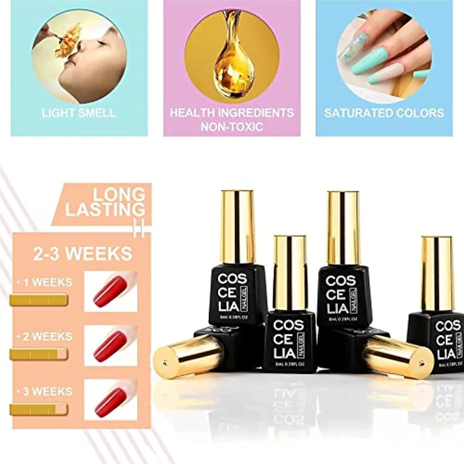 20pcs Gel Nail Polish Kit with U V Light Starter Kit 10pcs Cuticle Oil Pen