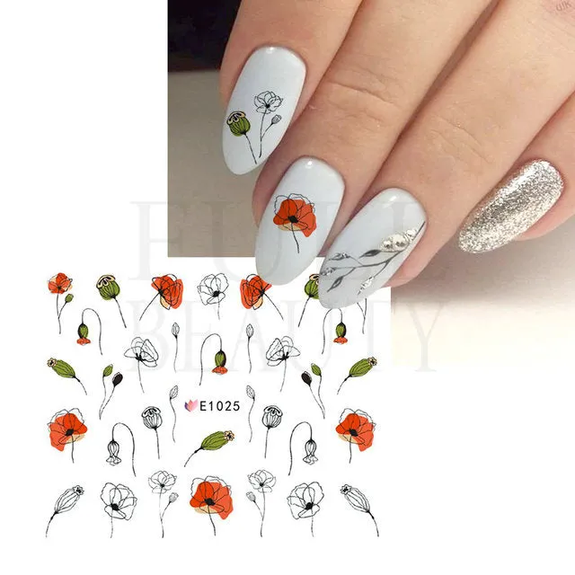 5D Carved, Embossed Halloween Nails Decals