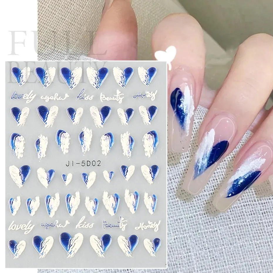 5D Carved, Embossed Halloween Nails Decals