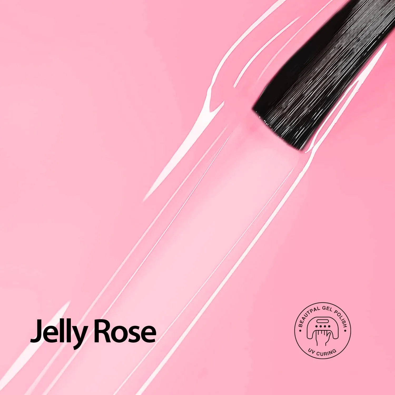BEAUTPAL Jelly Rose Gel Nail Polish 15ML Sheer Translucent UV Light Cure Gel Polish for Nail Art DIY Manicure and Pedicure at Home, Color 014