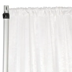 Crinkle Shimmer 10ft H x 52" W Drape/Backdrop Panel - Light Ivory/Off White