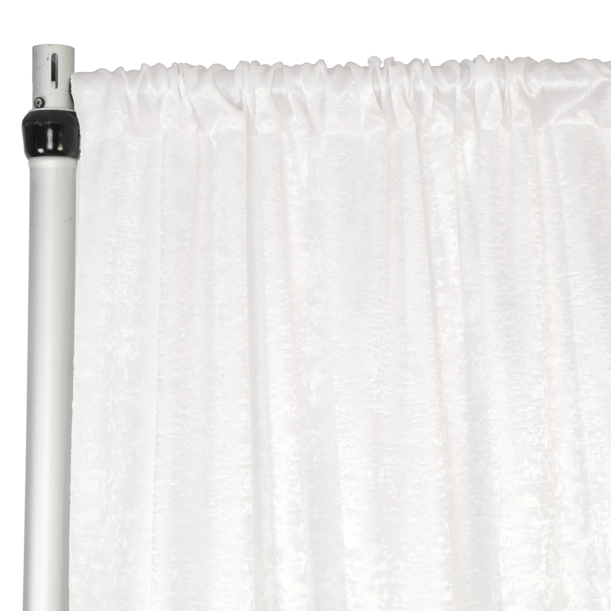 Crinkle Shimmer 10ft H x 52" W Drape/Backdrop Panel - Light Ivory/Off White