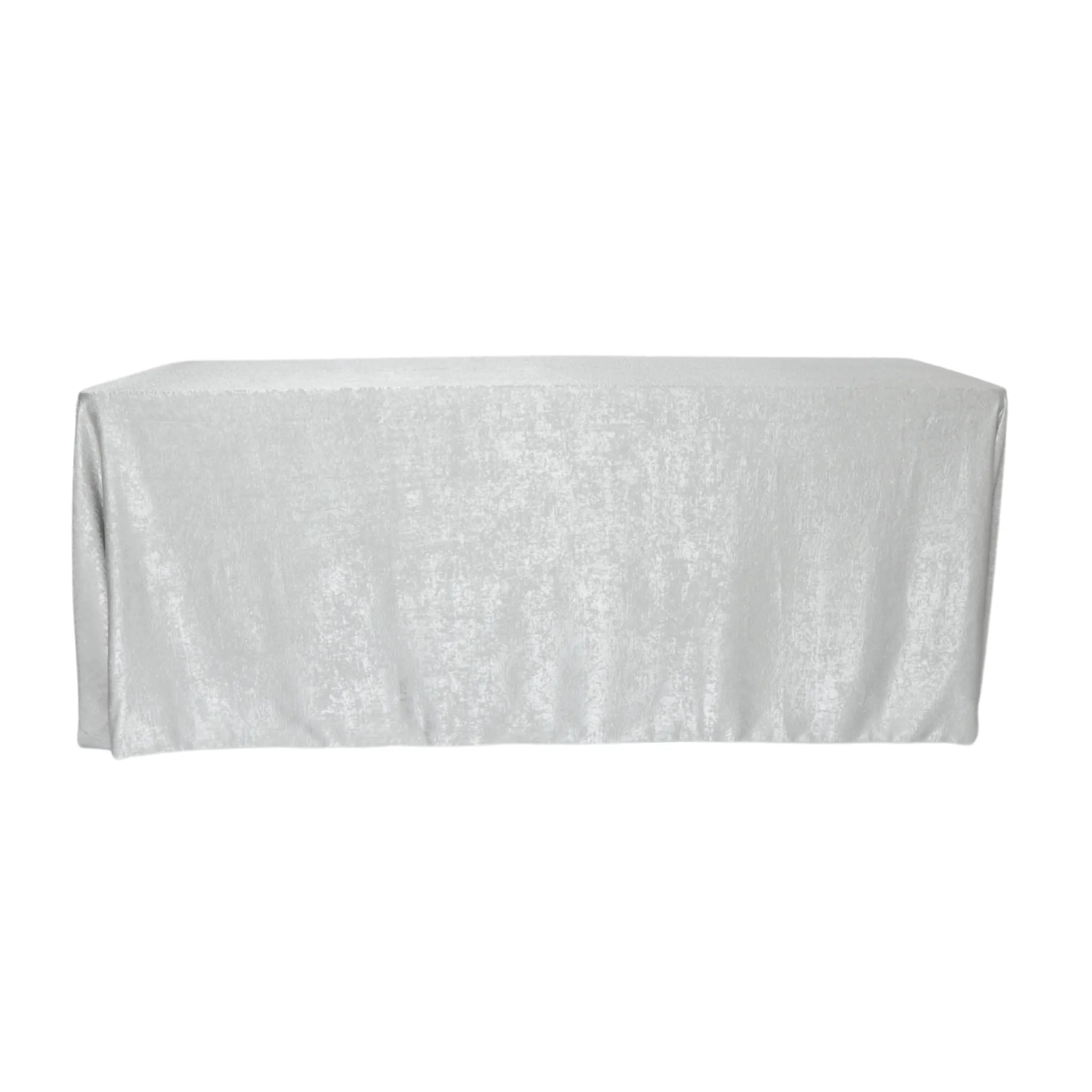 Crinkle Shimmer 90"x132" Rectangular Tablecloth - Silver