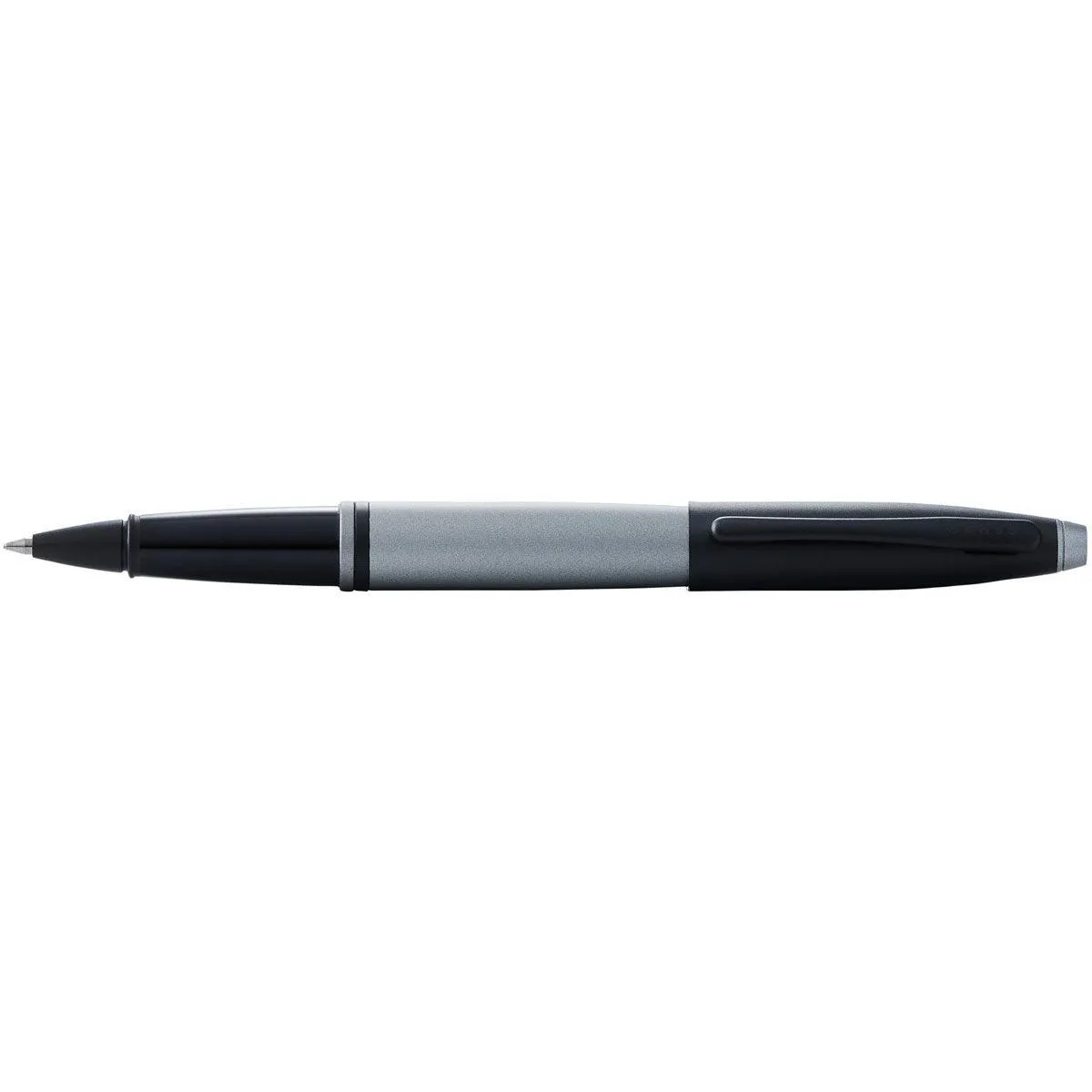 Cross Rollerball Pen - Calais Matte Grey and Black Lacquer Click Off | AT0115-26