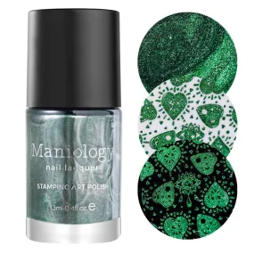 Darkest Night: Poison (B309) - Metallic Emerald Green Stamping Polish