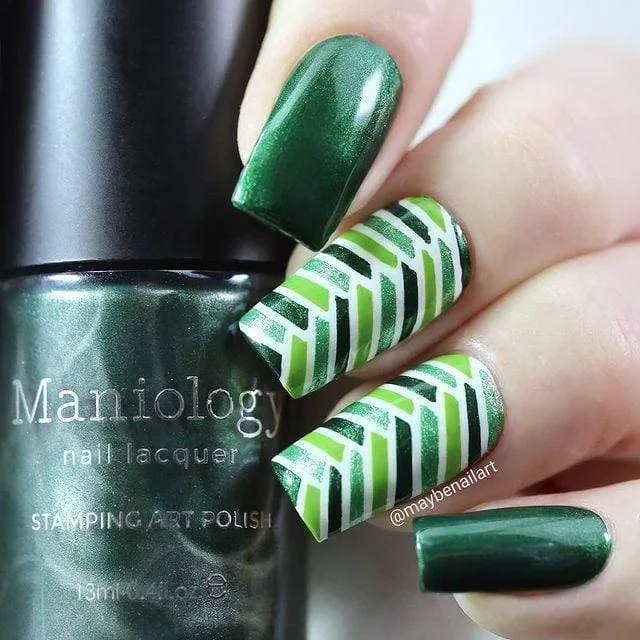 Darkest Night: Poison (B309) - Metallic Emerald Green Stamping Polish
