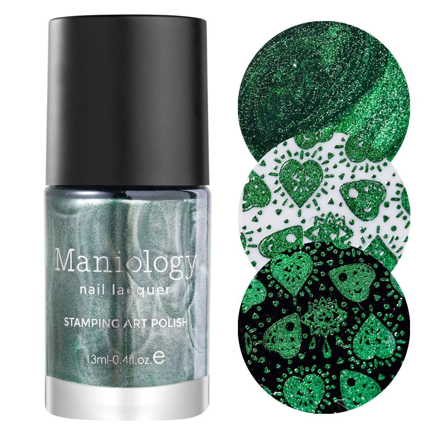Darkest Night: Poison (B309) - Metallic Emerald Green Stamping Polish