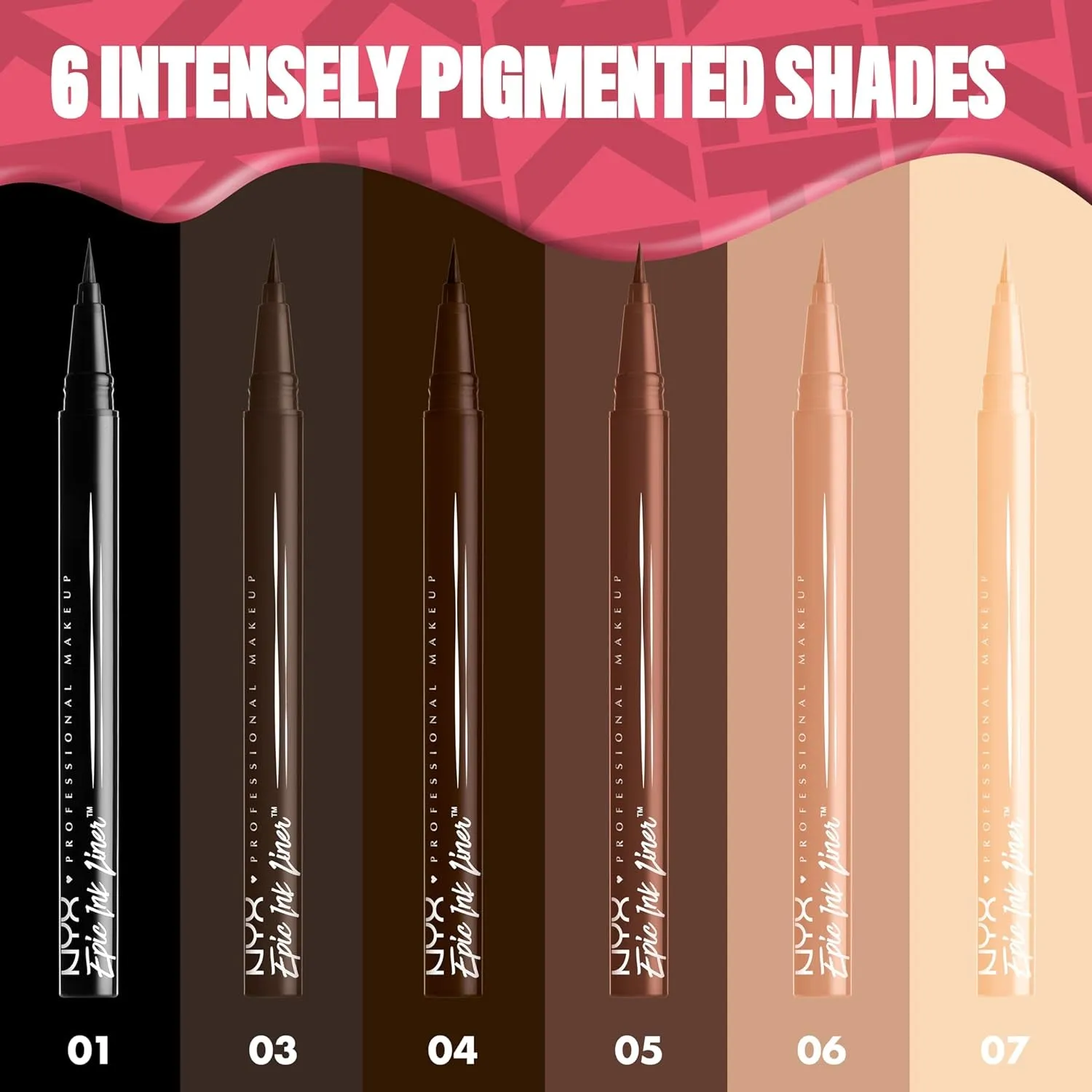 Epic Ink Waterproof Liquid Eyeliner – Black (Pack of 2), Vegan Formula