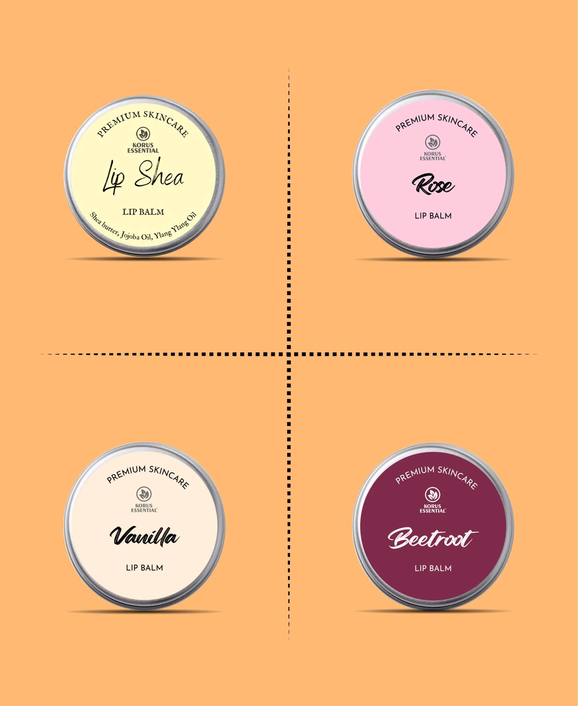 Korus Essential Orange Lip Balm with Shea Butter  - 8 grams