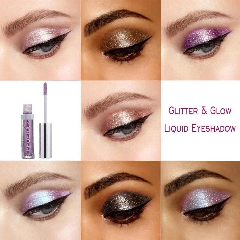Long lasting  Waterproof Shimmer Pigmented Shiny Metallic Diamond Liquid Eyeshadow Cosmetic