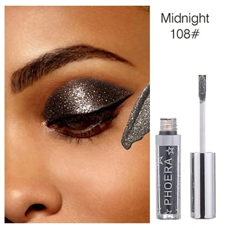 Long lasting  Waterproof Shimmer Pigmented Shiny Metallic Diamond Liquid Eyeshadow Cosmetic
