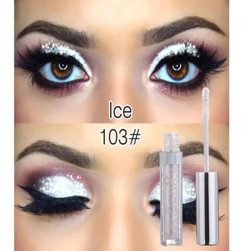 Long lasting  Waterproof Shimmer Pigmented Shiny Metallic Diamond Liquid Eyeshadow Cosmetic