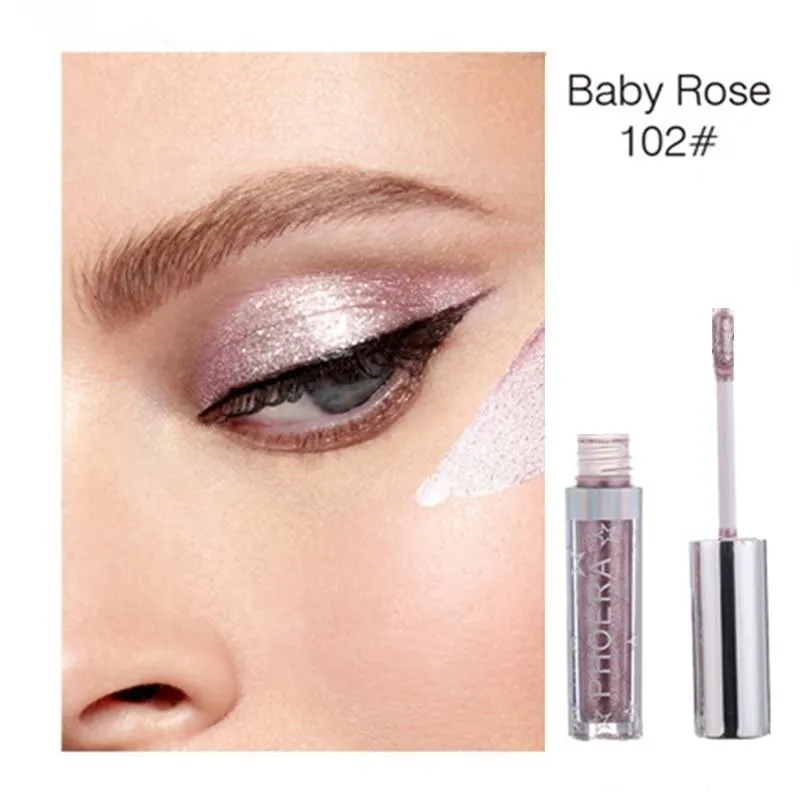 Long lasting  Waterproof Shimmer Pigmented Shiny Metallic Diamond Liquid Eyeshadow Cosmetic