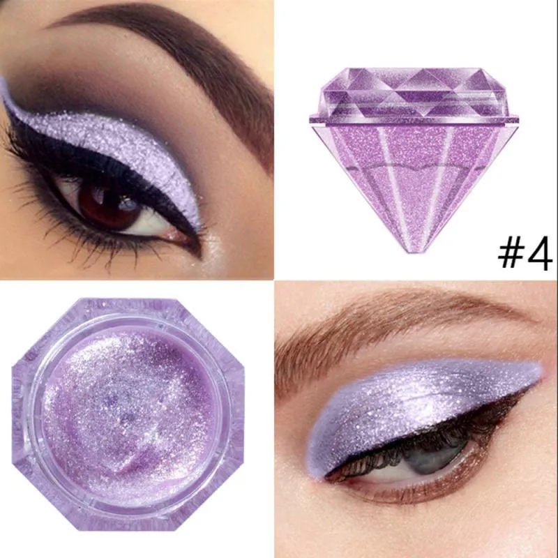 Long lasting  Waterproof Shimmer Pigmented Shiny Metallic Diamond Liquid Eyeshadow Cosmetic
