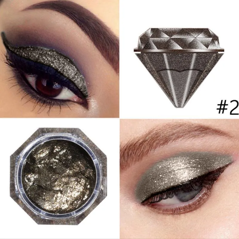 Long lasting  Waterproof Shimmer Pigmented Shiny Metallic Diamond Liquid Eyeshadow Cosmetic