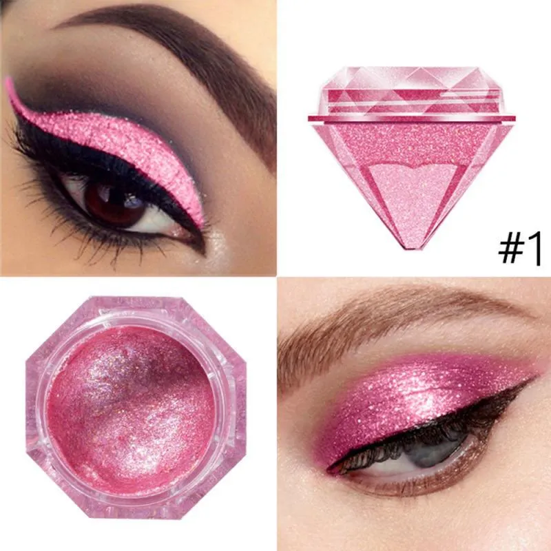 Long lasting  Waterproof Shimmer Pigmented Shiny Metallic Diamond Liquid Eyeshadow Cosmetic