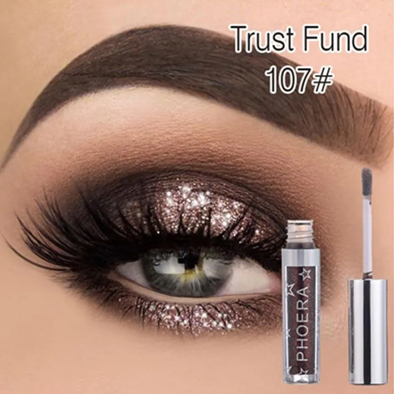 Long lasting  Waterproof Shimmer Pigmented Shiny Metallic Diamond Liquid Eyeshadow Cosmetic