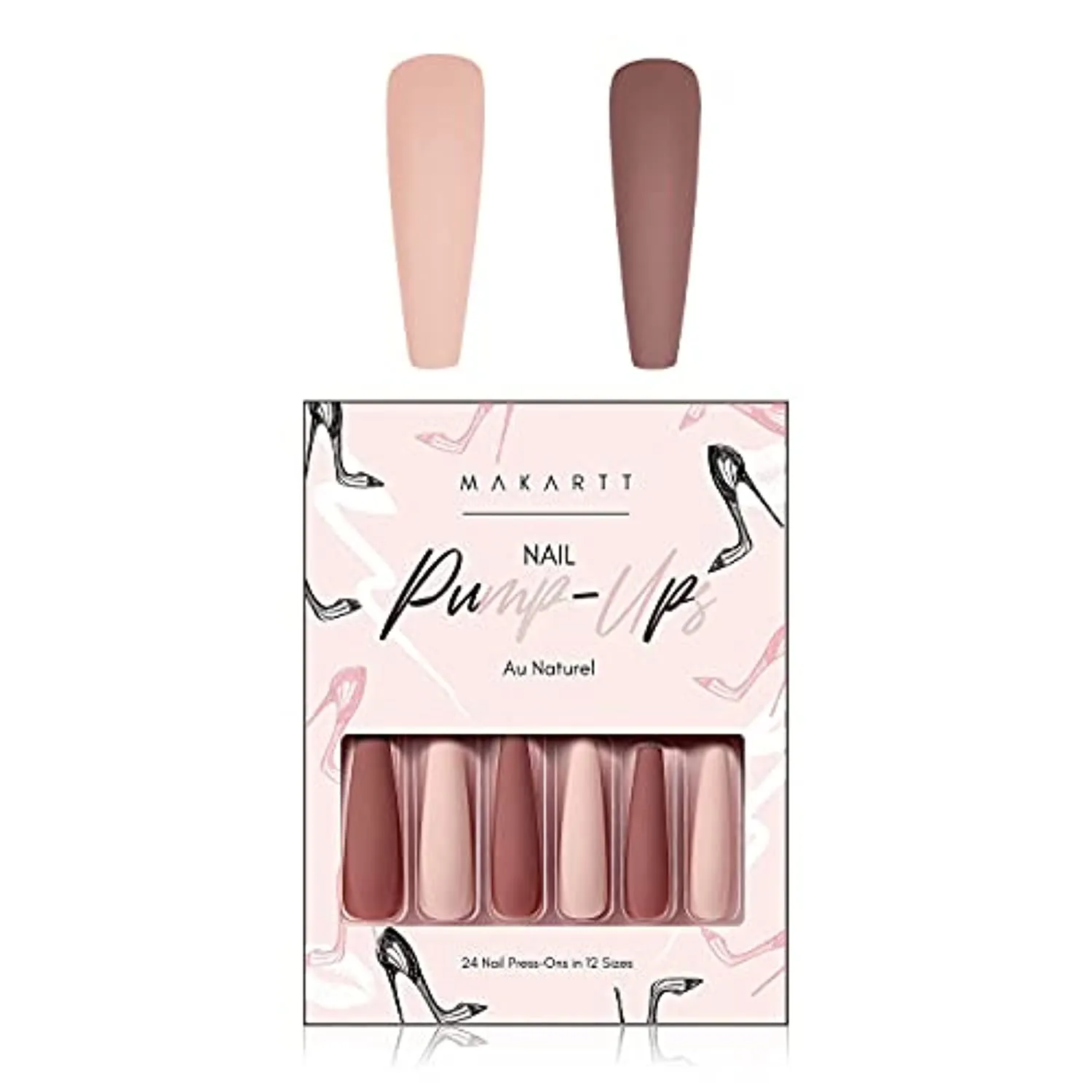 Makartt Nail Decoration Set, Mariposa Mayhem Collection 12 Boxes Butterfly Sequins Nail Glitters Bundle With Press On Nails Kit Long Acrylic Nail Tips Glue On Nails Nude Pink Coffin False Nails