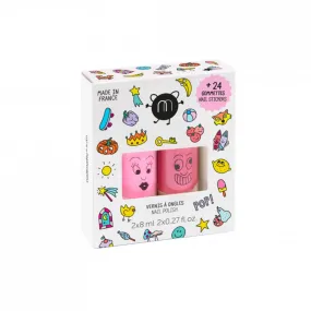 Nail Polish 2 Pack   24 Stickers (Pop)