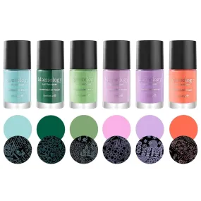 The Gardener: 6-Piece Creamy Pastel Stamping Polish Set