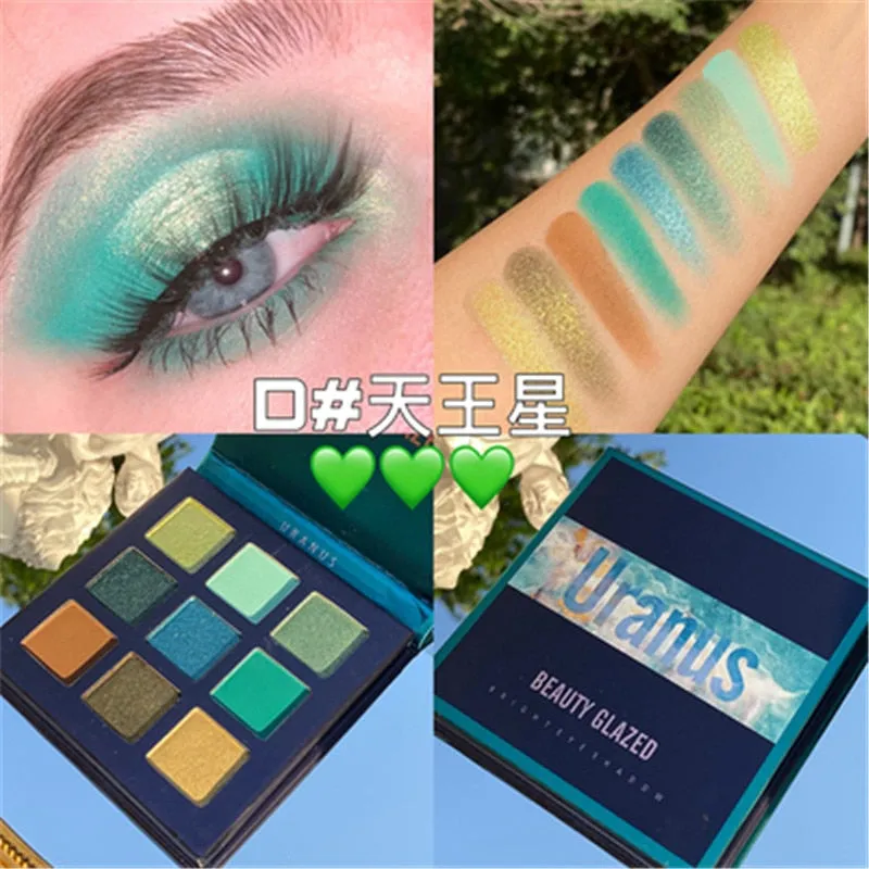 Traci K BEAUTY GLAZED Universe  Eyeshadow Palettes Holographic Universe Shiny Matte Glitter Pigment Eye Shadow Pallete Metallic Diamond Makeup Palette