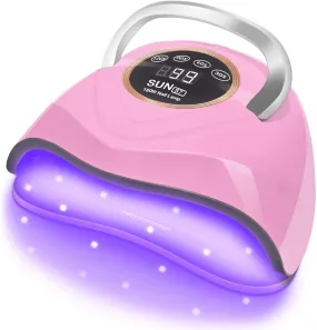 UV LED Nail Lamp 180W UV Nail Light for Gel Polish Fast Nail Dryer with 48 Lamp Beads 4 Timers Large Space Gel Curing Lamps for Home Salon(White)