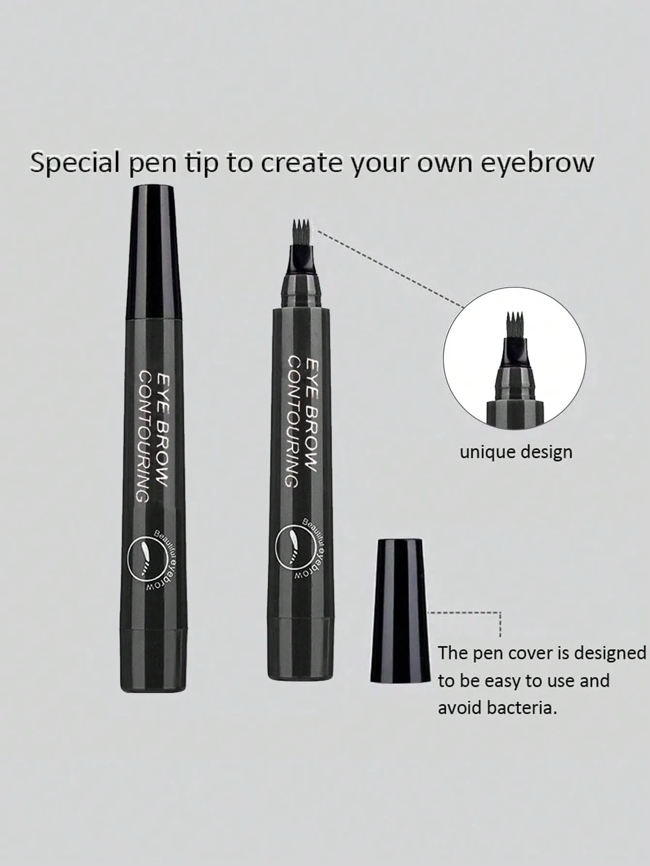 Waterproof Liquid Eyebrow Pen, Long-lasting Smudge Proof Eye Brow Makeup Product