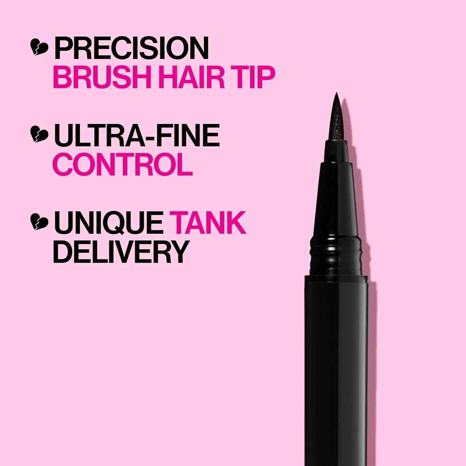 Waterproof Smudge-Proof Liquid Eyeliner - Quick Dry, 16-Hour Vegan Formula in Intense Black