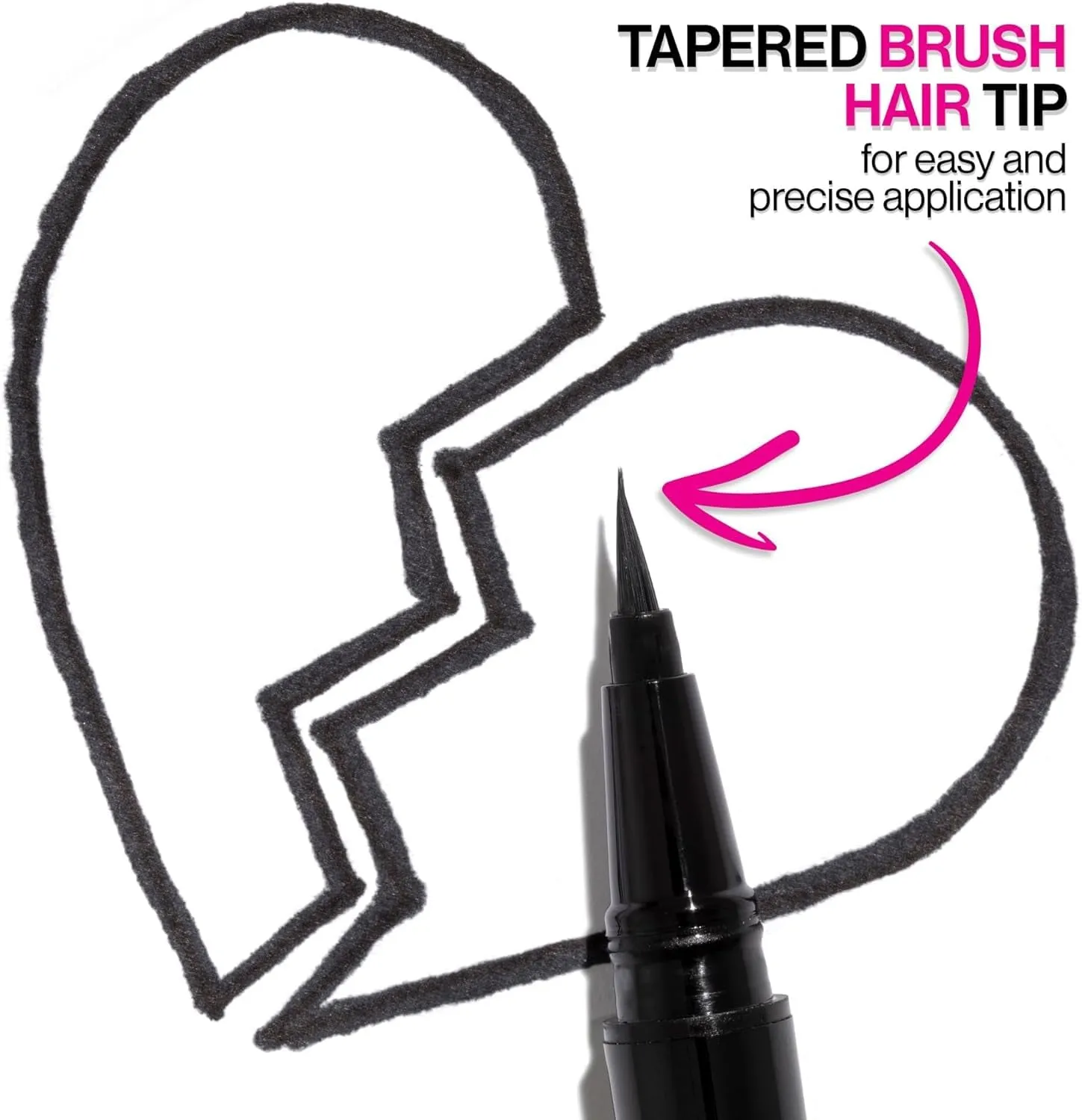 Waterproof Smudge-Proof Liquid Eyeliner - Quick Dry, 16-Hour Vegan Formula in Intense Black