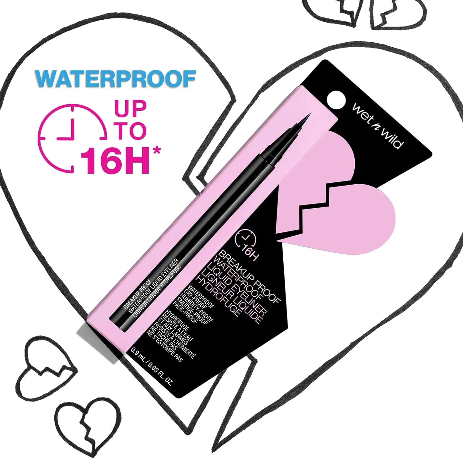 Waterproof Smudge-Proof Liquid Eyeliner - Quick Dry, 16-Hour Vegan Formula in Intense Black