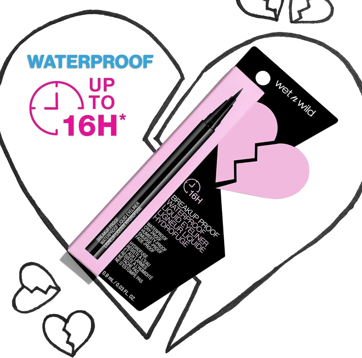 Waterproof Smudge-Proof Liquid Eyeliner - Quick Dry, 16-Hour Vegan Formula in Intense Black